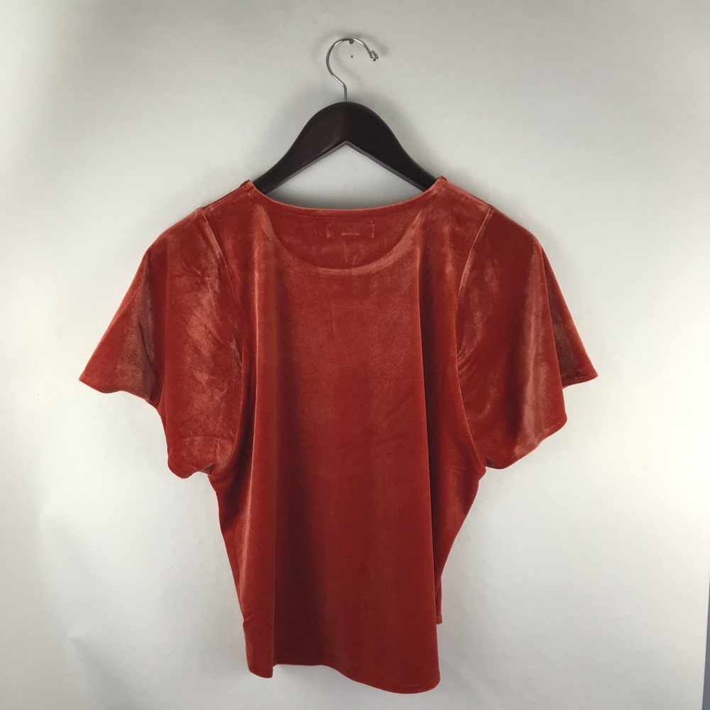 Madewell Velvet Butterfly Top on Burnt Orange NWT - Picture 8 of 8